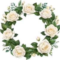 AI generated white rose png image