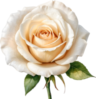 AI generated white rose png image