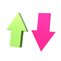 Unique Download upload arrow 3D rendering icon illustration simple.Realistic illustration. png