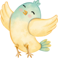église oiseau aquarelle illustration, mignonne oiseau aquarelle illustration pour élément Pâques png