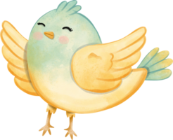Chiesa uccello acquerello illustrazione, carino uccello acquerello illustrazione per elemento Pasqua png