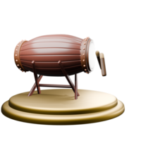 3D Islamic Drum Illustration png