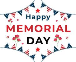 Memorial day of the USA design template party holiday vector