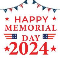 Memorial day of the USA design template party holiday vector