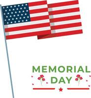 Memorial day of the USA design template party holiday vector