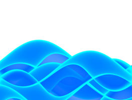 abstrato azul onda gradiente transparente png fundo