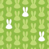 Easter day square seamless pattern with rabbit and egg vector