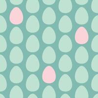 Easter day square seamless pattern with rabbit and egg vector