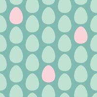 Pascua de Resurrección día cuadrado sin costura modelo con Conejo y huevo vector