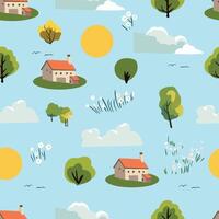 spring square seamless pattern for graphic design vector