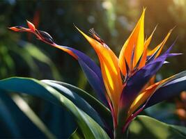 AI generated Bird Of Paradise Wallpaper photo