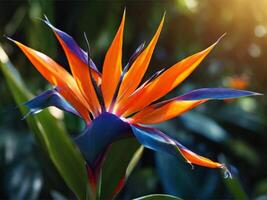 AI generated Bird Of Paradise Wallpaper photo