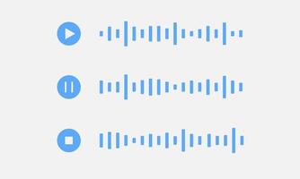 Sound wave message, equalazer player. Music, record. Vector illustration