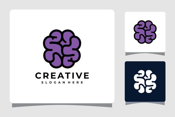 Brain idea logo symbol icon vector image