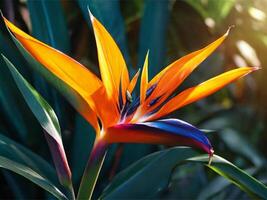 AI generated Bird Of Paradise Wallpaper photo