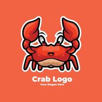 Crab mascot logo character for your brand vector