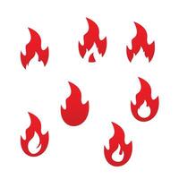 Set of Fire Vector template, firewood logo vector illustration