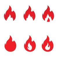 Set of Fire Vector template, firewood logo vector illustration