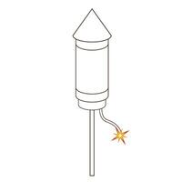 The Illustration of Flying Firecracker US vector