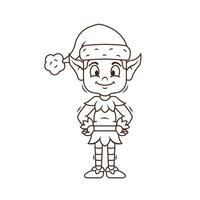 el ilustración de Navidad duende vector