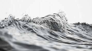 AI generated sofe water wave on white background . photo