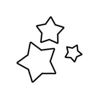 Stars icon. Hand drawn vector illustration. Editable line stroke.