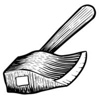 Axe icon in sketch style vector