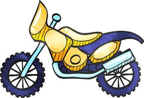 Motocross icon in watercolor style. vector