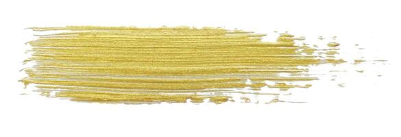 realista oro Brillantina pintura cepillar. mano dibujo vector ilustración.