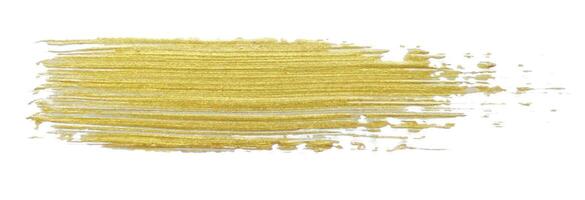 Realistic gold glitter painting brush. Hand drawing vector illustration.