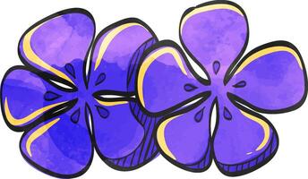 Jasmine flowers icon in color drawing. Spa, aromatherapy vector