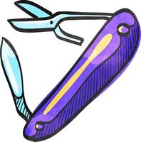 Multi tool icon in watercolor style. vector