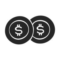 Hand drawn Coin money vector illustration