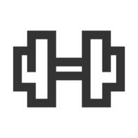 Outline Icon - Dumbbell vector