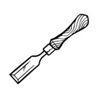 Chisel icon. Hand drawn vector illustration.