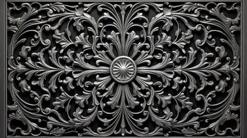 AI generated metal cast iron pattern ai generated photo