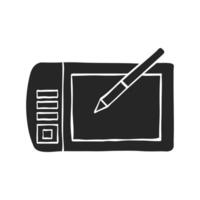 Hand drawn Drawing tablet vector illustration