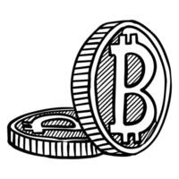 Bitcoin cryptocurrency coin. vector