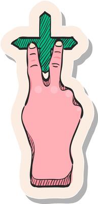 Hand drawn sticker style icon touchpad gesture