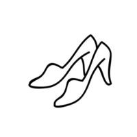 Women high heels icon. Hand drawn vector illustration. Editable line stroke