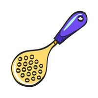 Spatula icon in hand drawn color vector illustration