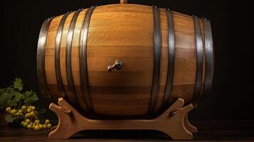 AI generated storage oak wine barrel ai generated photo