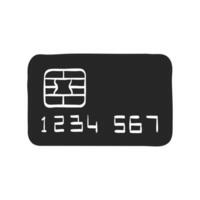 Hand drawn Credit card vector illustration