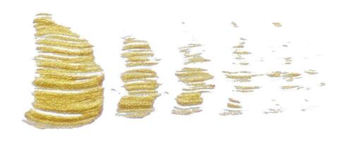 Realistic gold glitter painting brush. Hand drawing vector illustration.