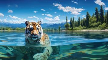AI generated gaming tiger lake ai generated photo