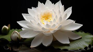 AI generated spirituality lotus flower white ai generated photo