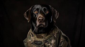 AI generated therapy veteran dog ai generated photo