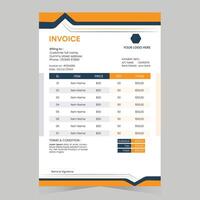 Professional Modern Abstract Corporate Business Invoice Design Template vector