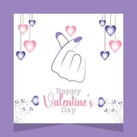 14th February Valentine Day Social Media Post Design Template vector