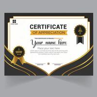 moderno vector certificado diseño modelo